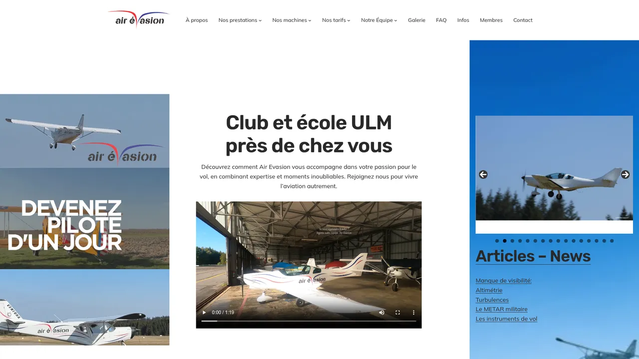 Aperçu du site www.air-evasion.fr