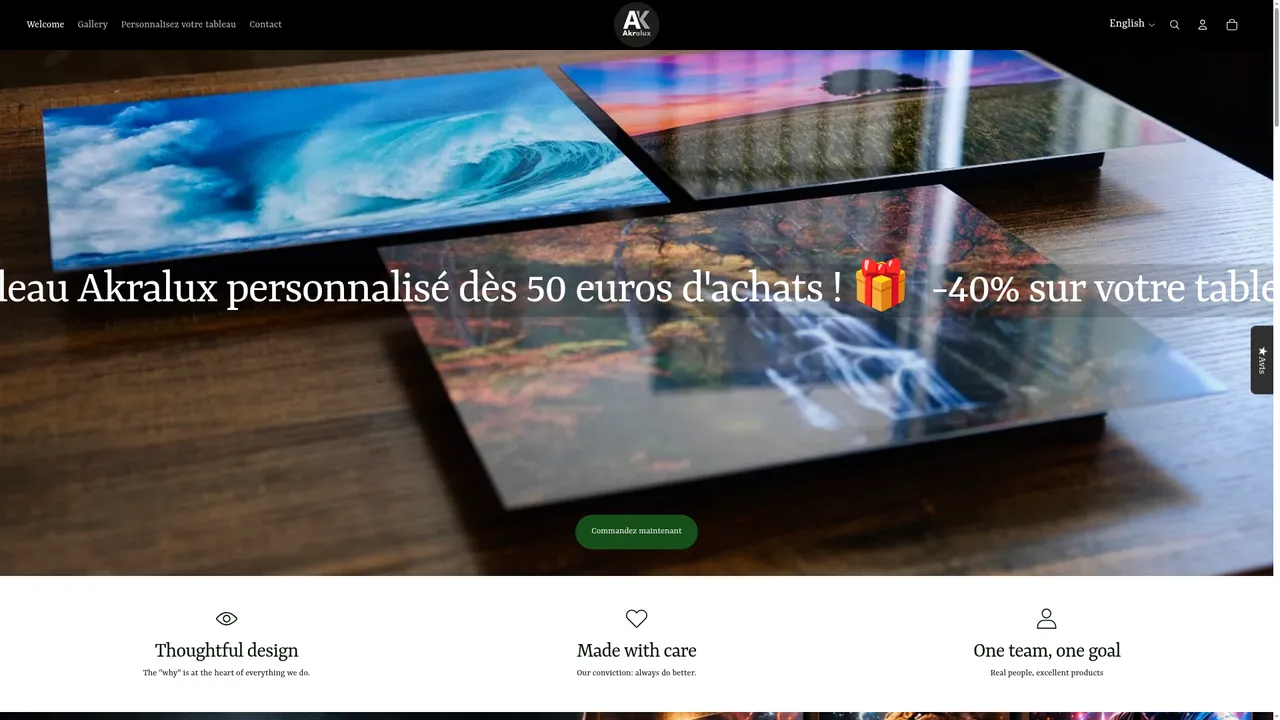 Aperçu du site www.akralux.com