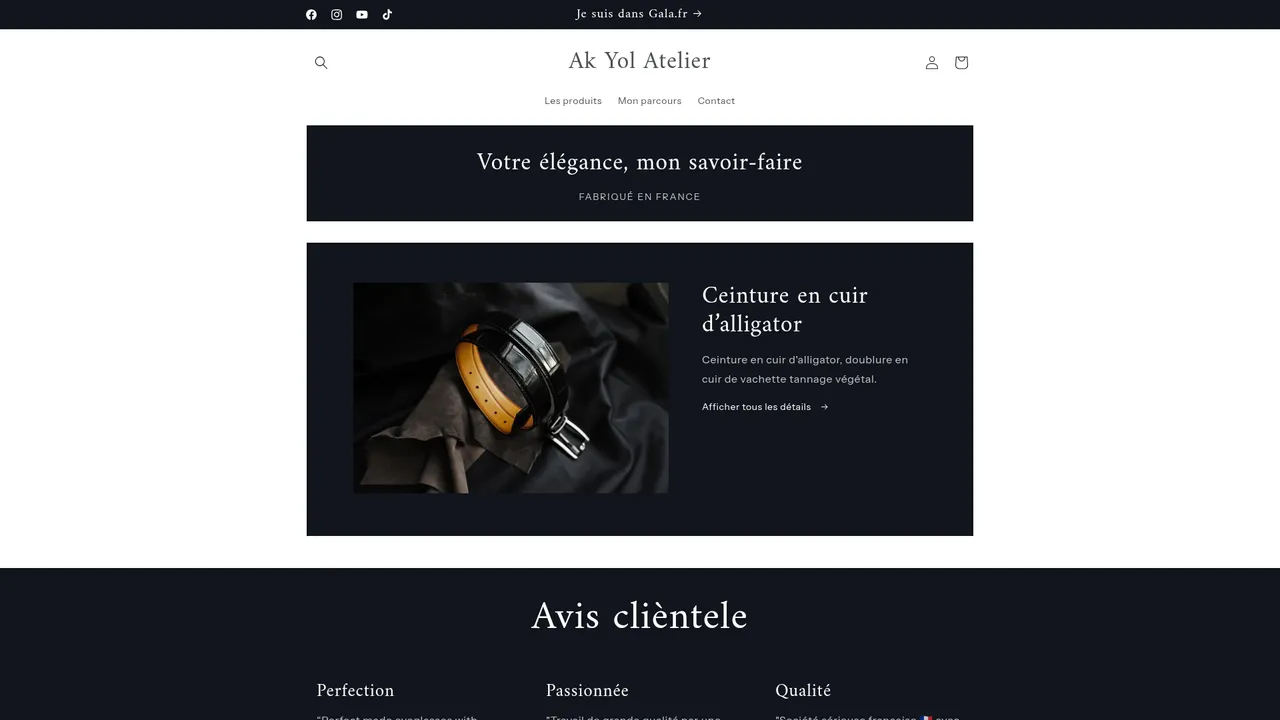 Screenshot de www.akyolatelier.fr