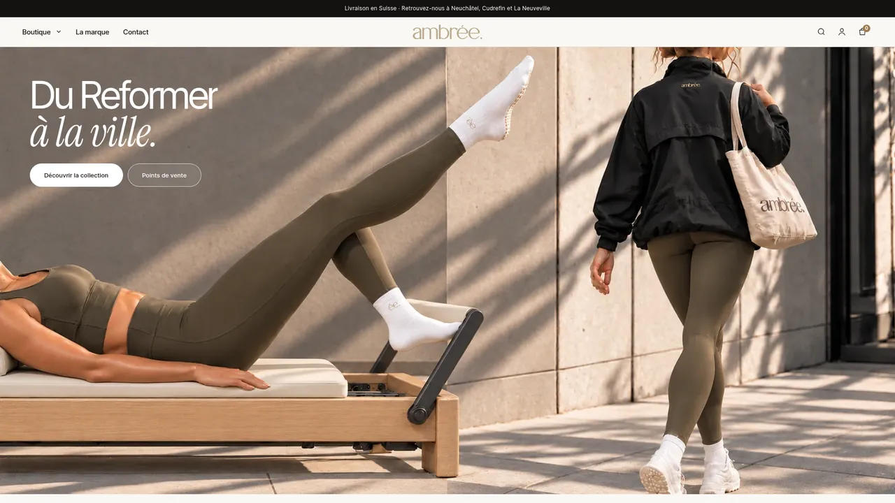 Screenshot de www.ambree.ch
