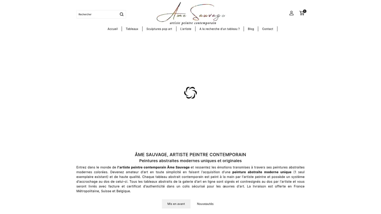 Screenshot de www.amesauvage.com