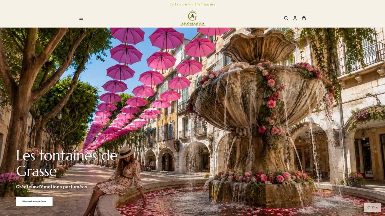 Screenshot de www.aromasudparfum.com