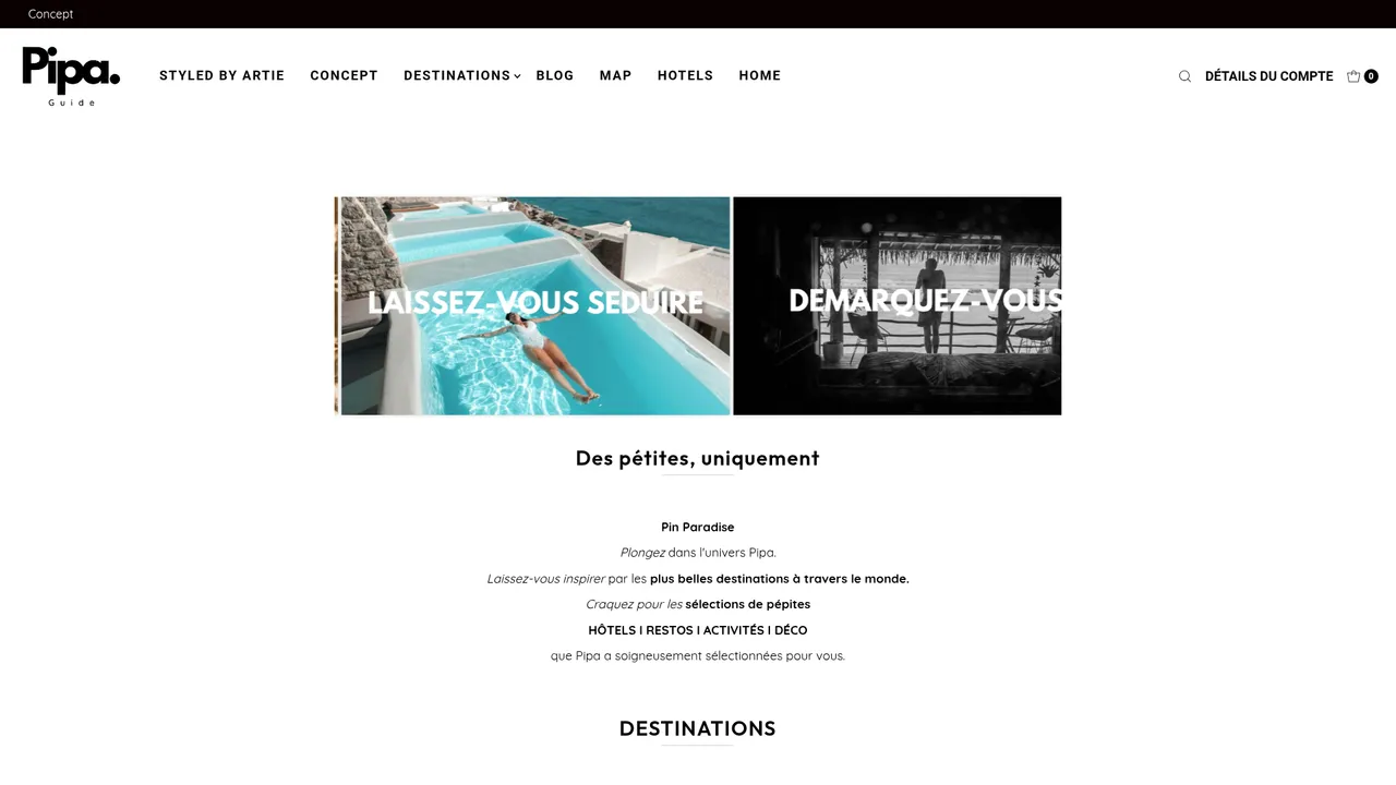 Screenshot de www.artie.studio