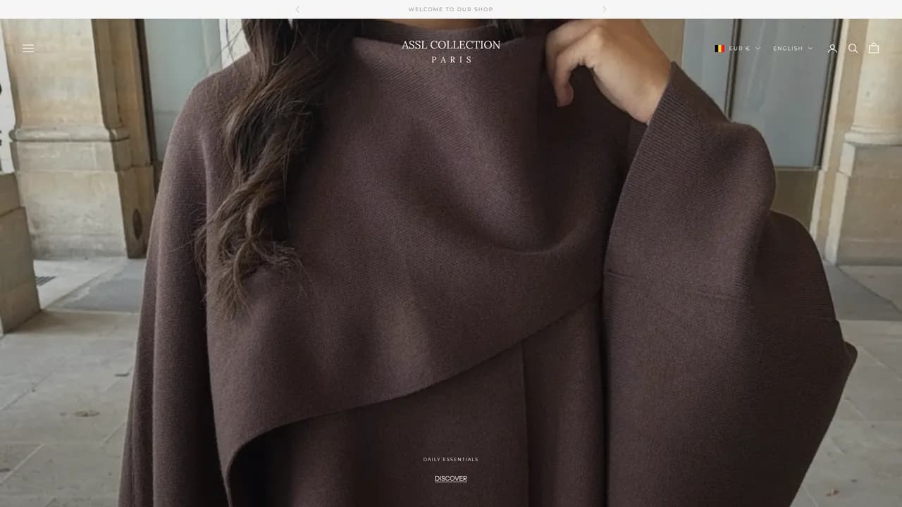 Screenshot de www.asslcollectionparis.com