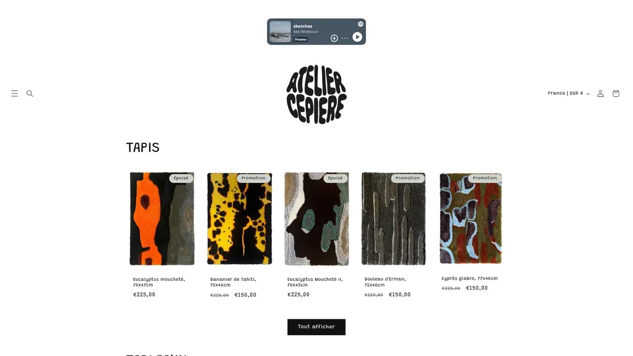 Aperçu du site www.ateliercepiere.com