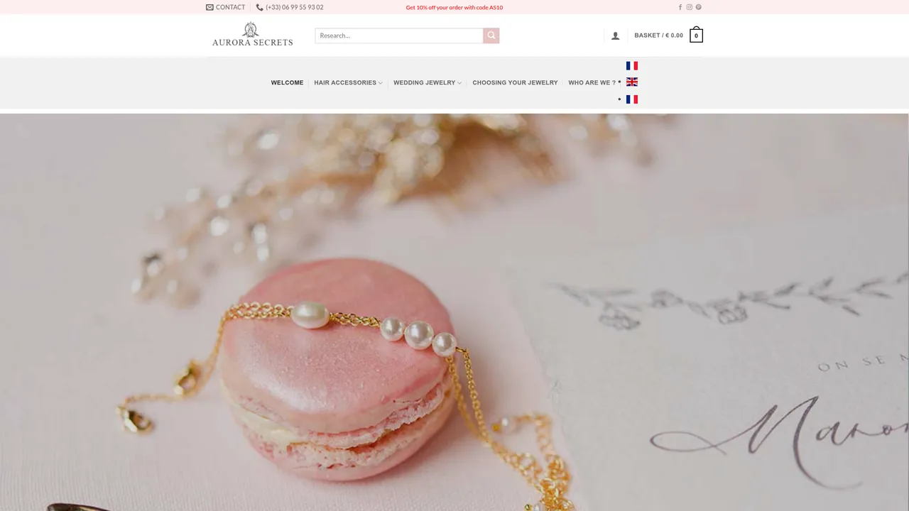 Screenshot de www.aurorasecrets.fr