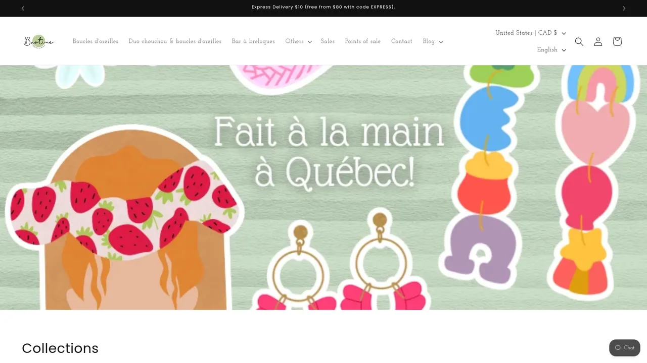 Screenshot de www.bastine.ca