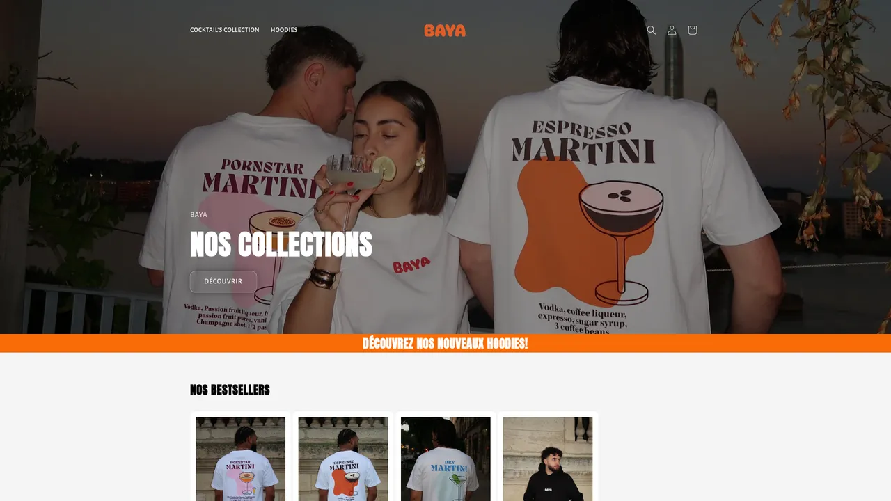 Screenshot de www.bayacollection.fr