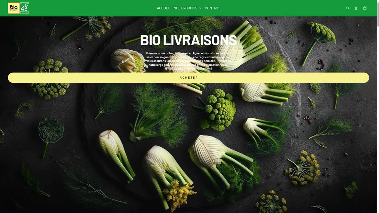 Aperçu du site www.biolivraisons.fr