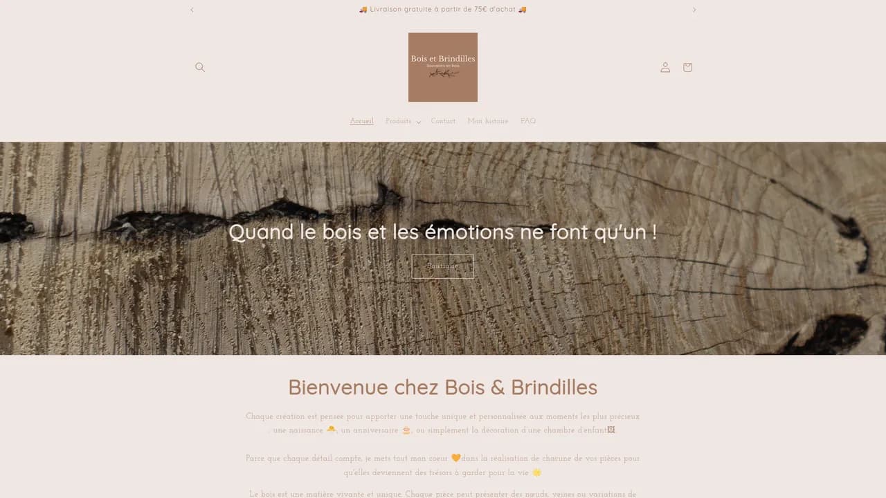 Screenshot de www.boisetbrindilles.fr