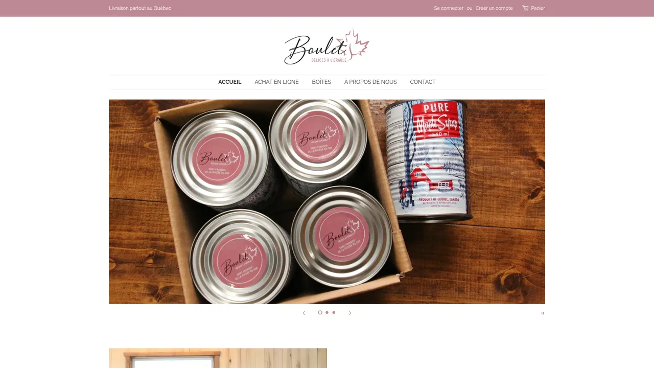 Screenshot de www.bouletdeliceserable.com