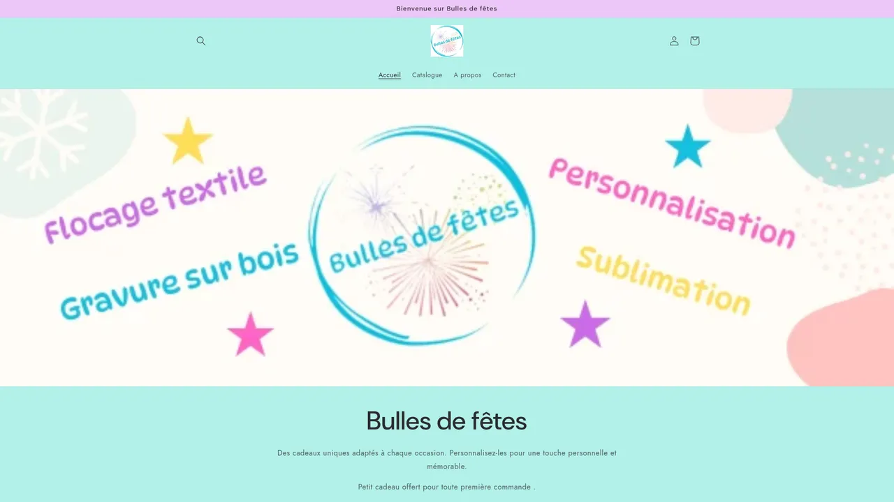 Screenshot de www.bullesdefetes.com