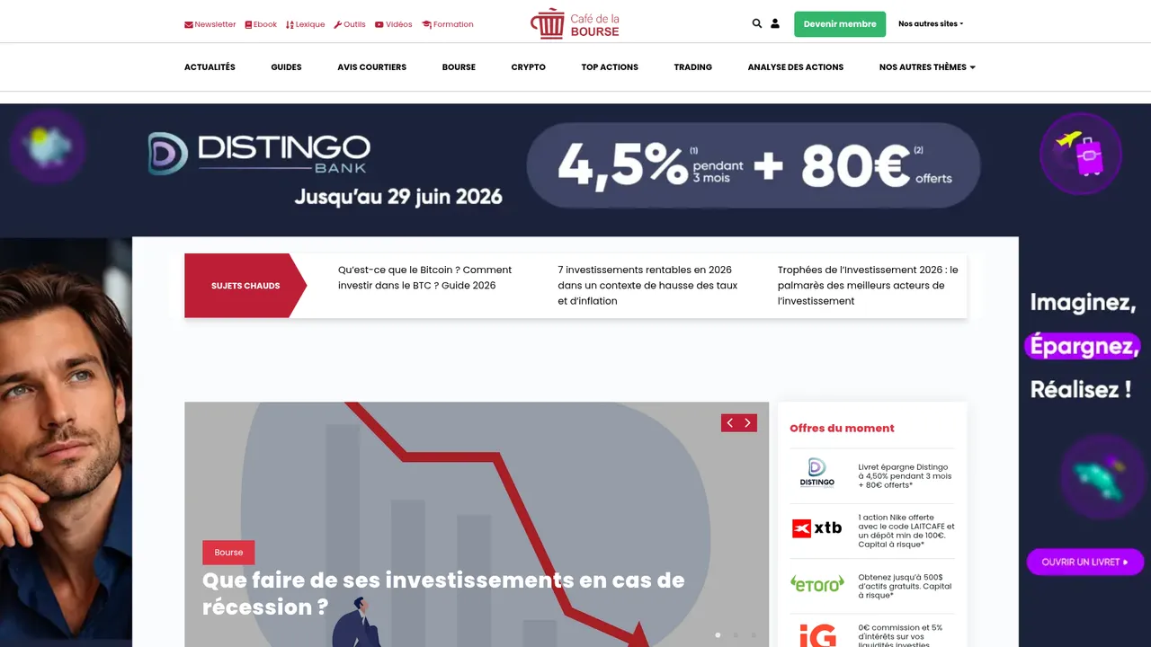 Screenshot de www.cafedelabourse.com