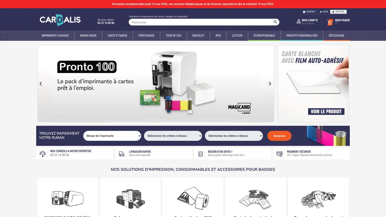 Aperçu du site www.cardalis.fr