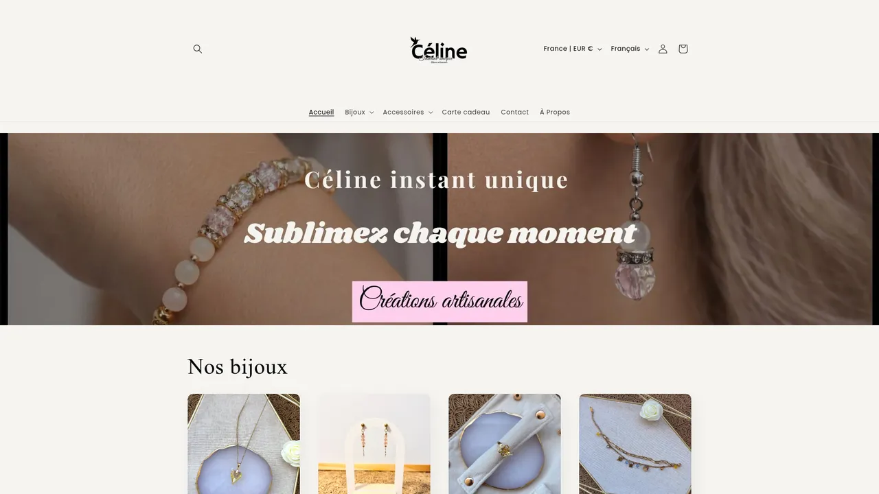 Screenshot de www.celineinstantunique.com
