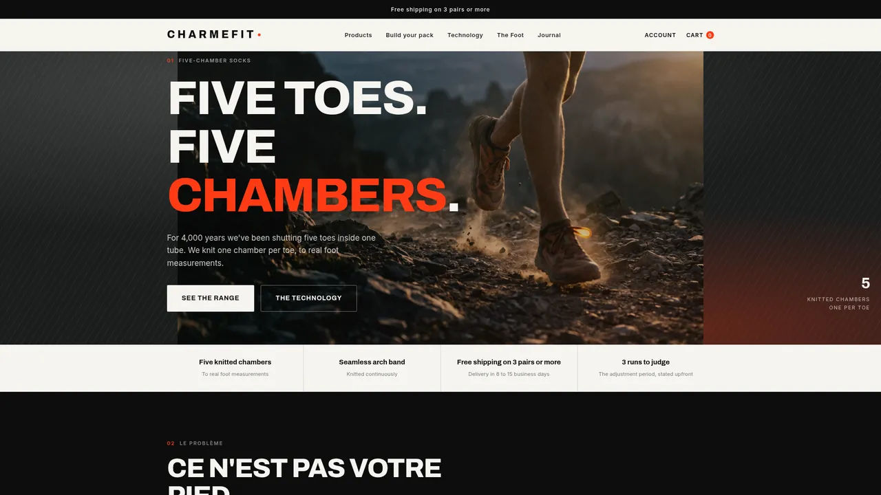 Aperçu du site www.charmefit.com