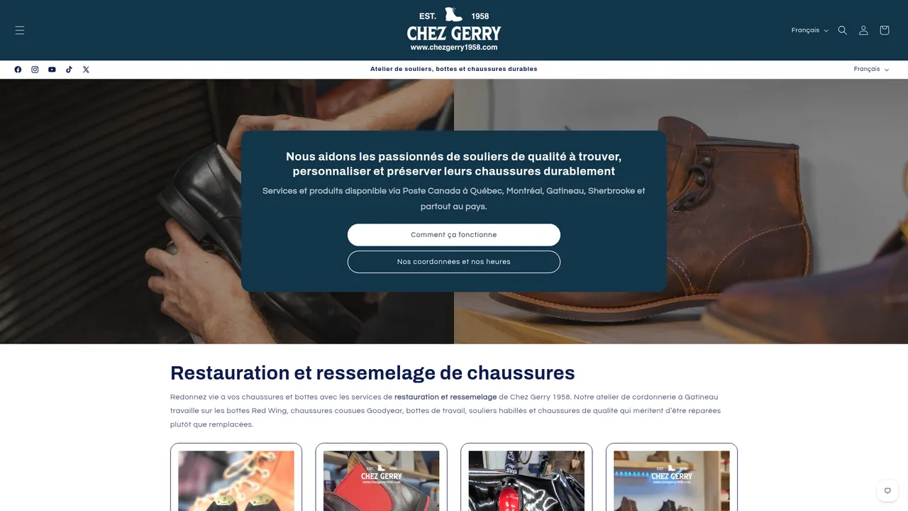 Screenshot de www.chezgerry1958.com