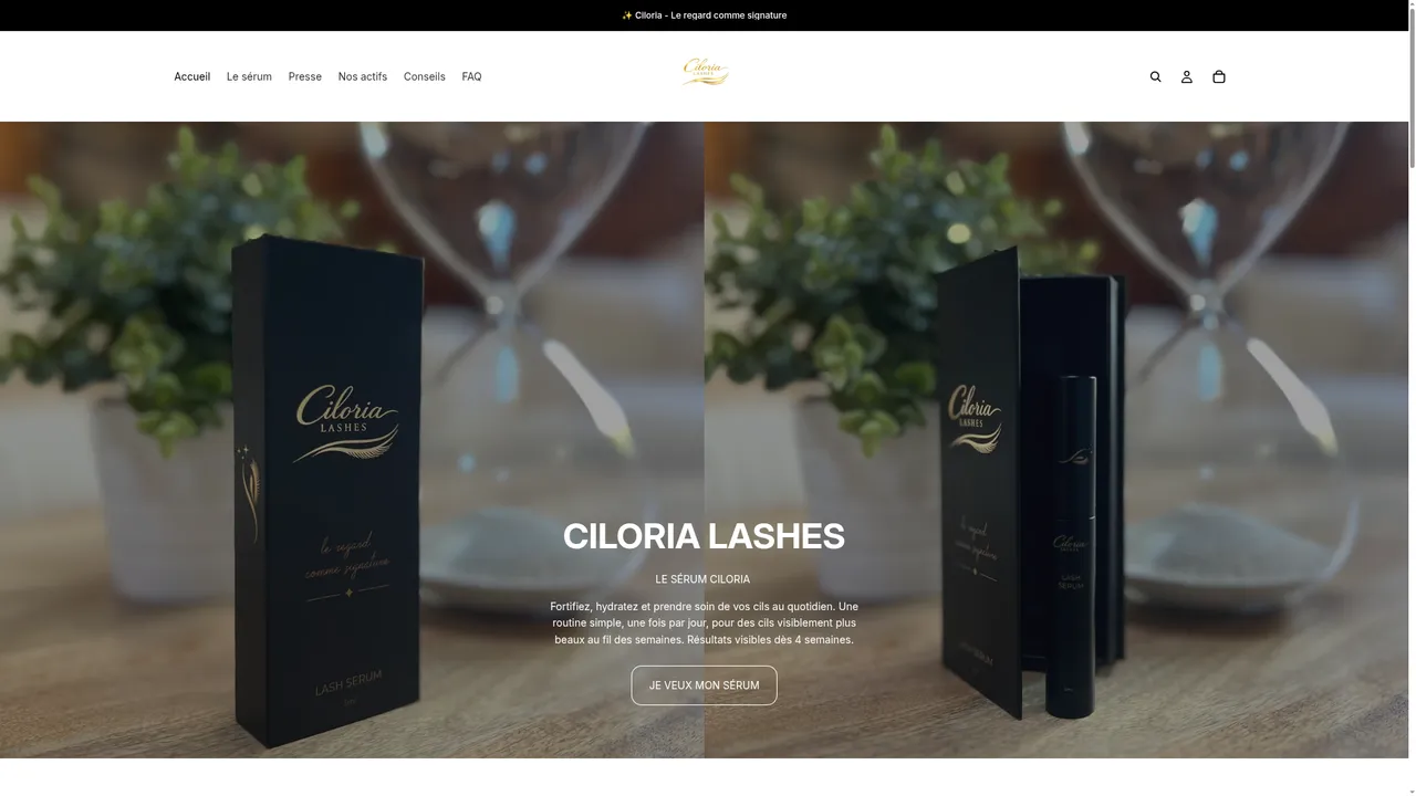 Screenshot de www.ciloria.fr
