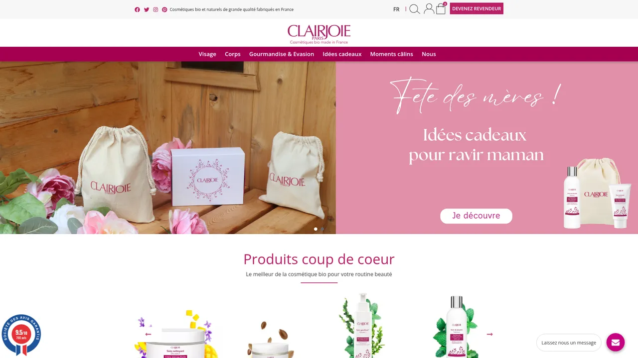 Aperçu du site www.clairjoie.com