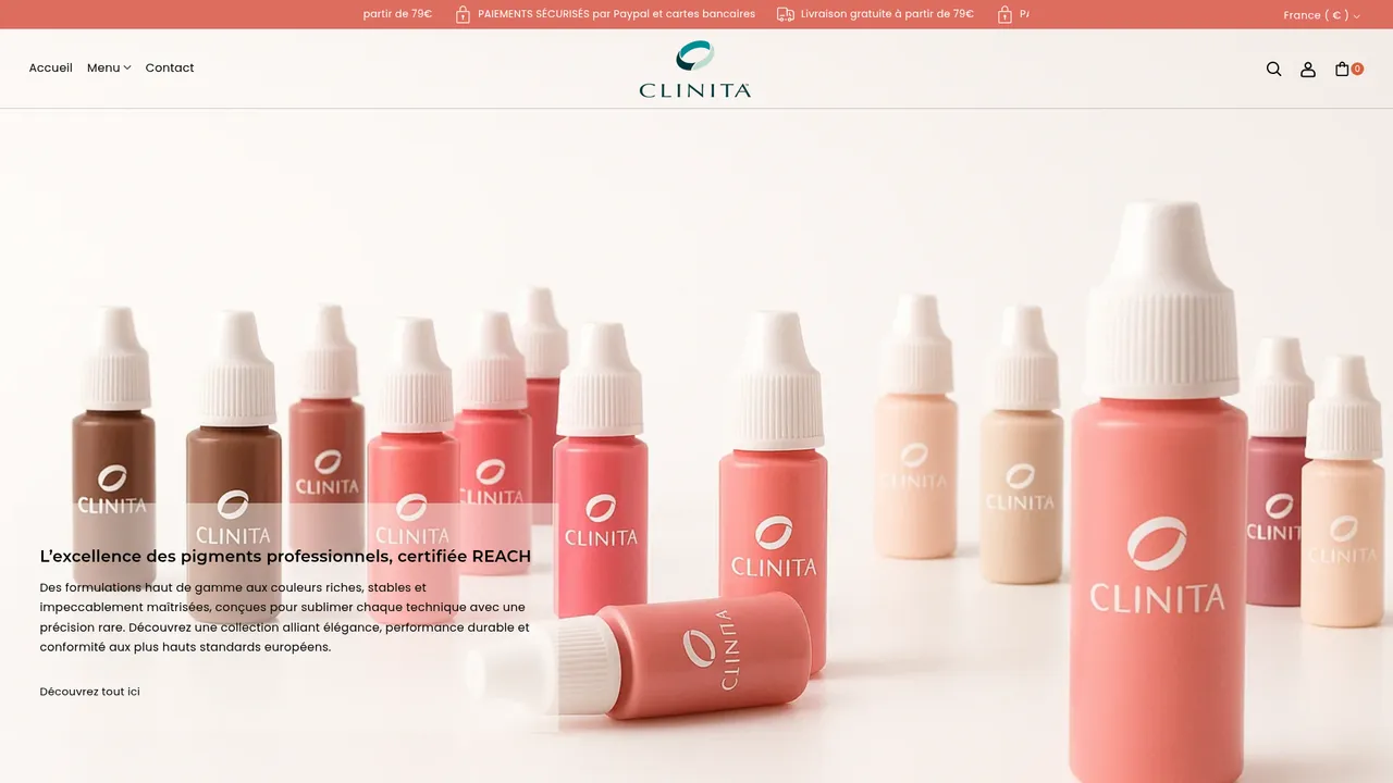 Aperçu du site www.clinitafrance.com
