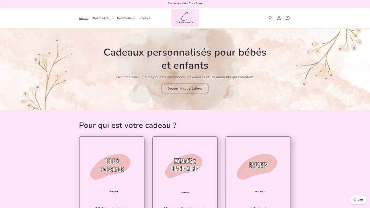 Screenshot de www.creaboox.com