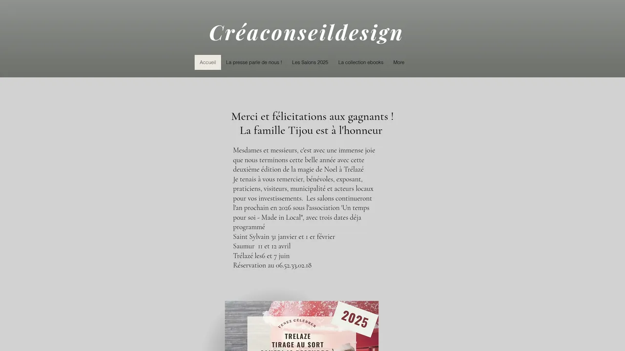Screenshot de www.creaconseildesign.com
