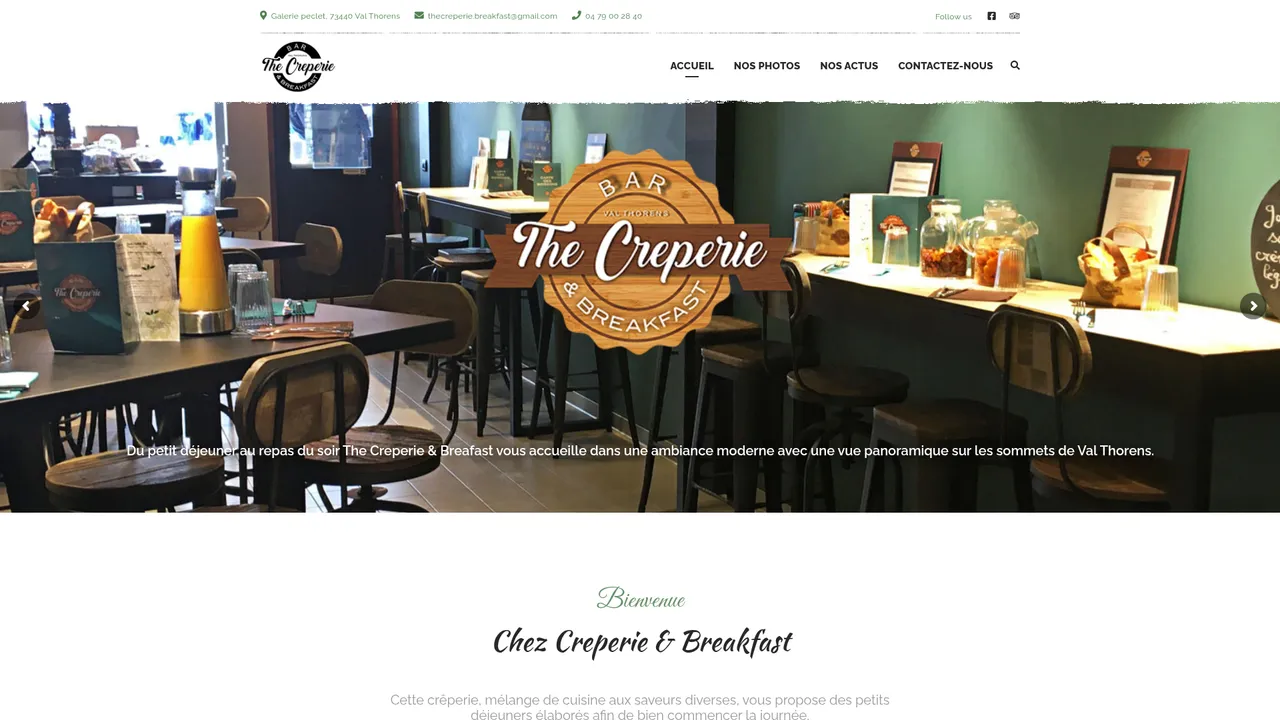 Screenshot de www.creperie-and-breakfast.fr