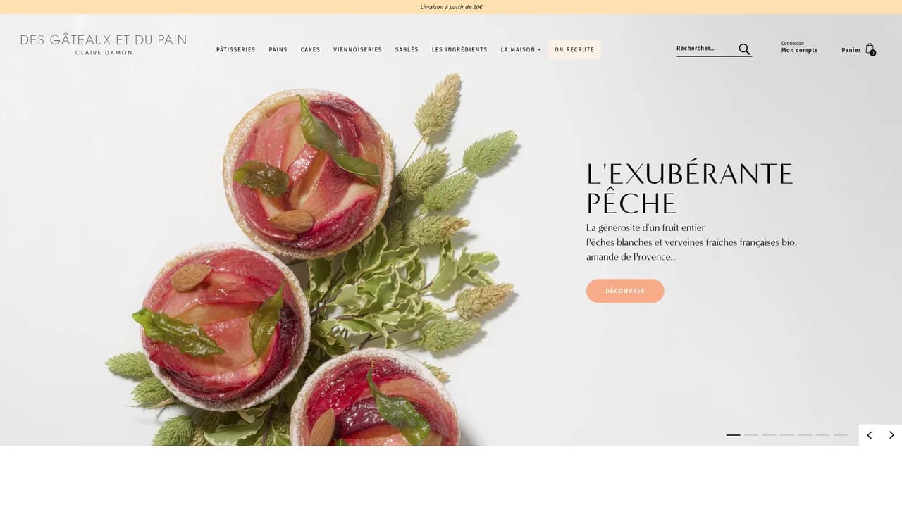 Aperçu du site www.desgateauxetdupain.com