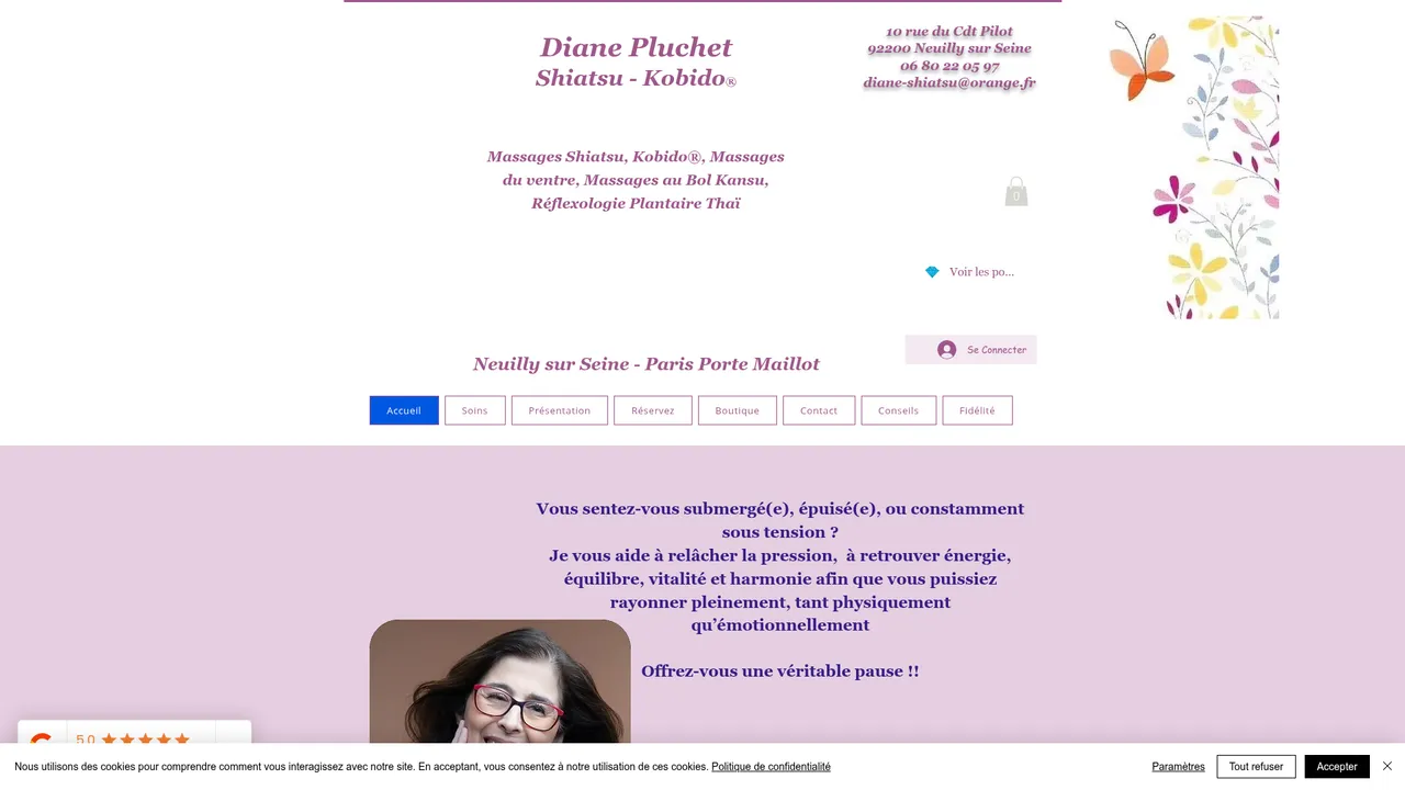 Screenshot de www.diane-shiatsu.com