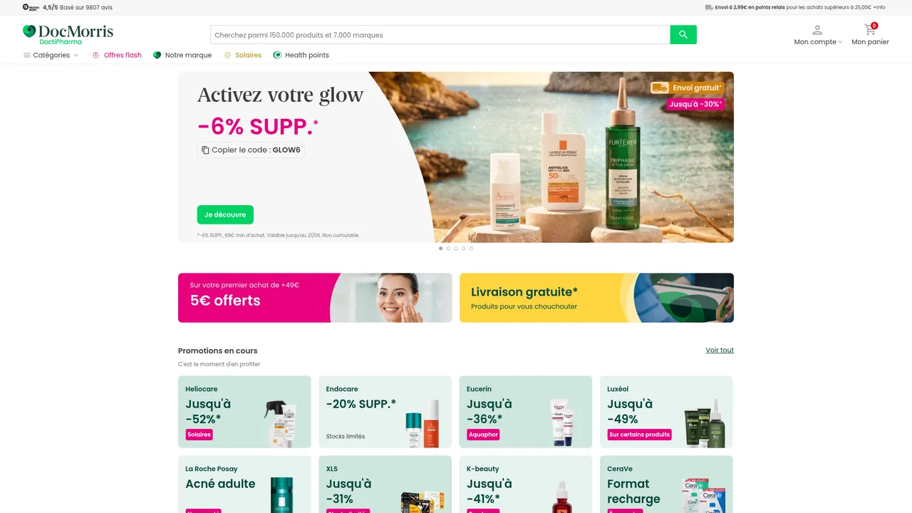 Screenshot de www.docmorris.fr