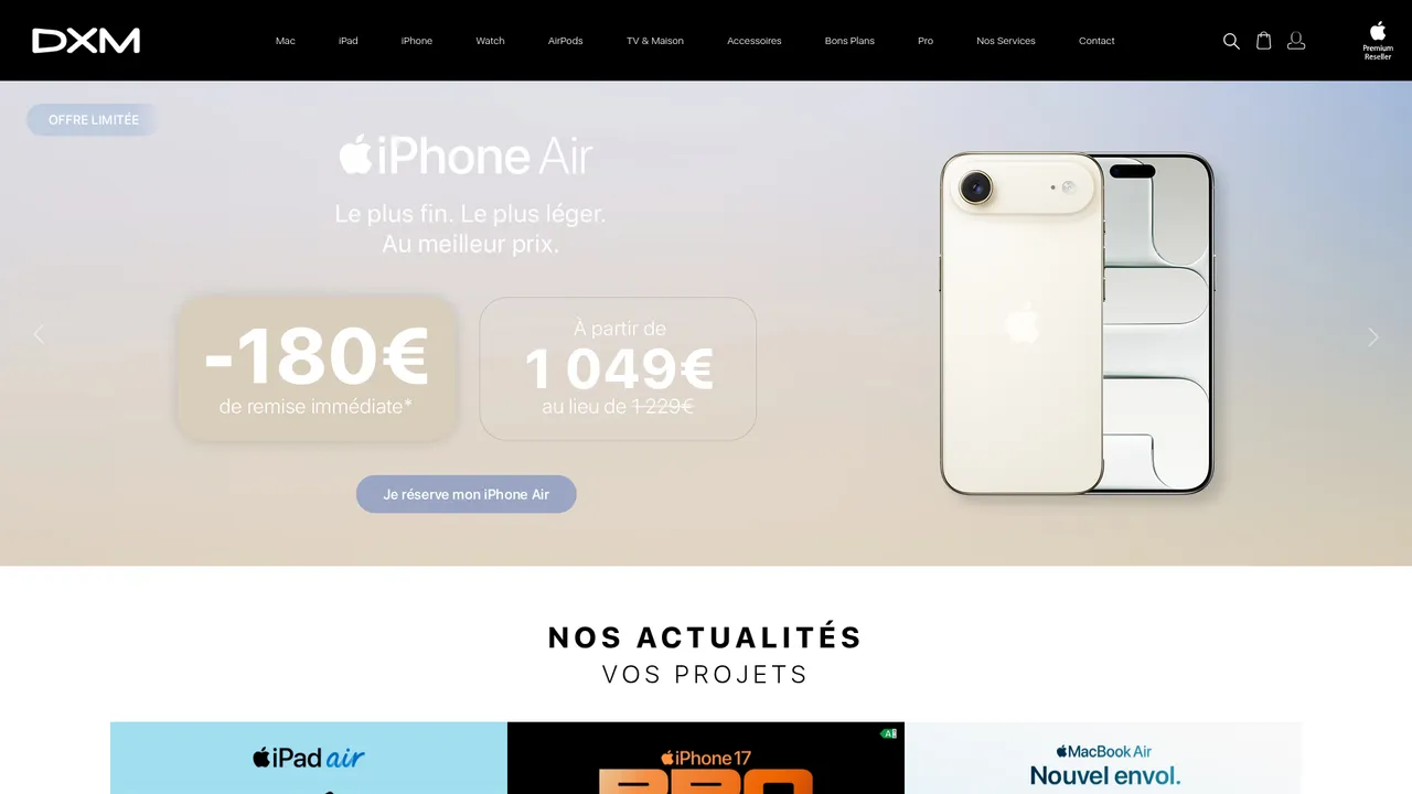 Screenshot de www.dxm.fr