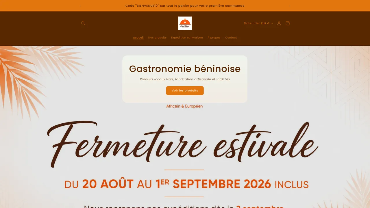 Aperçu du site www.elviadelices.fr