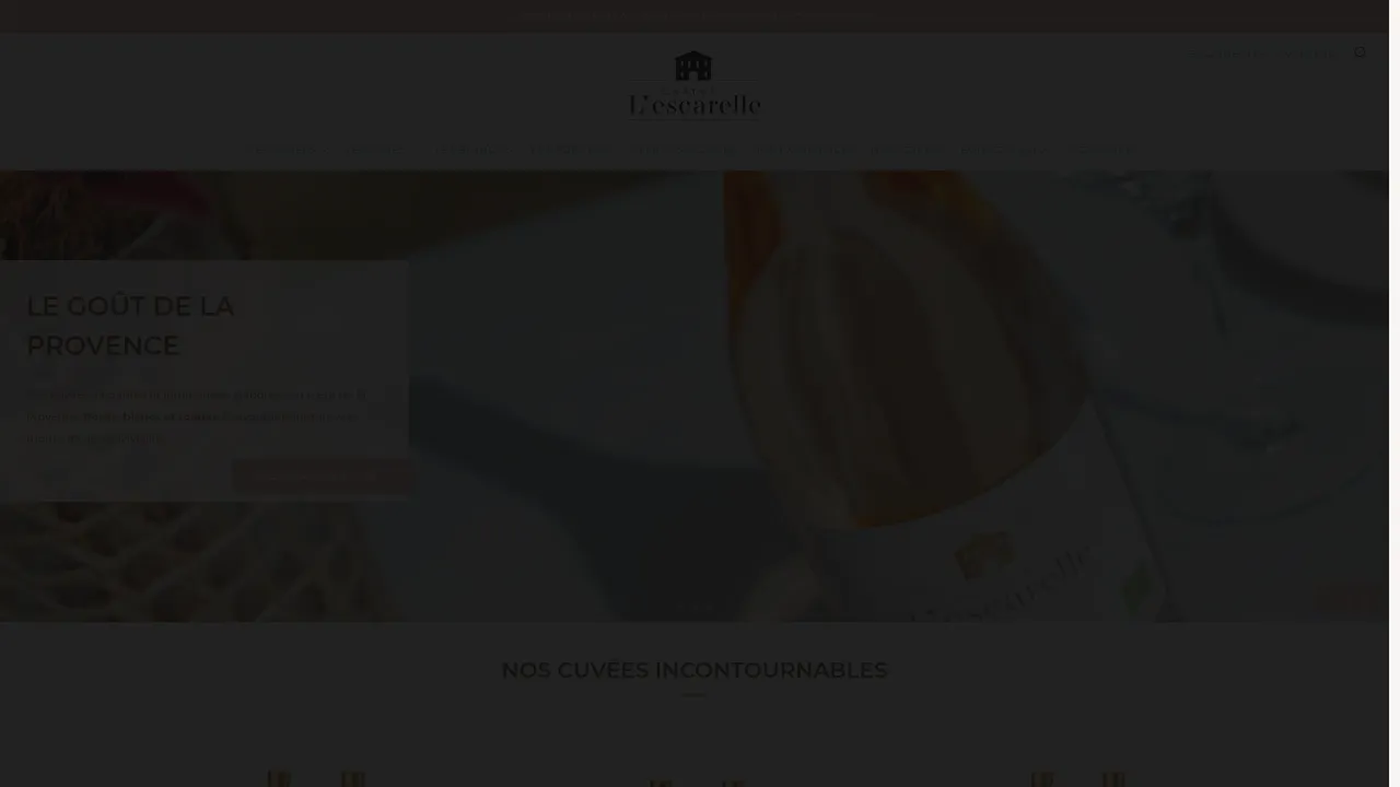 Screenshot de www.escarelle-shop.com