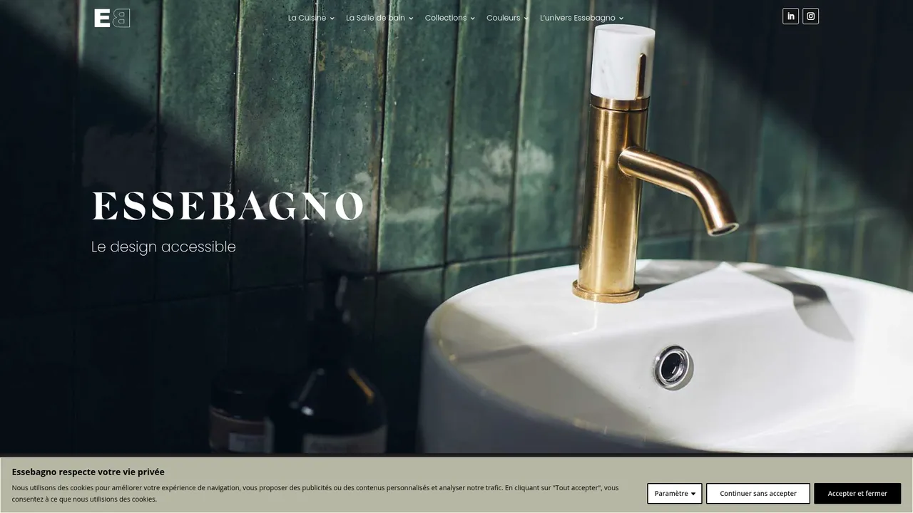Screenshot de www.essebagno.com