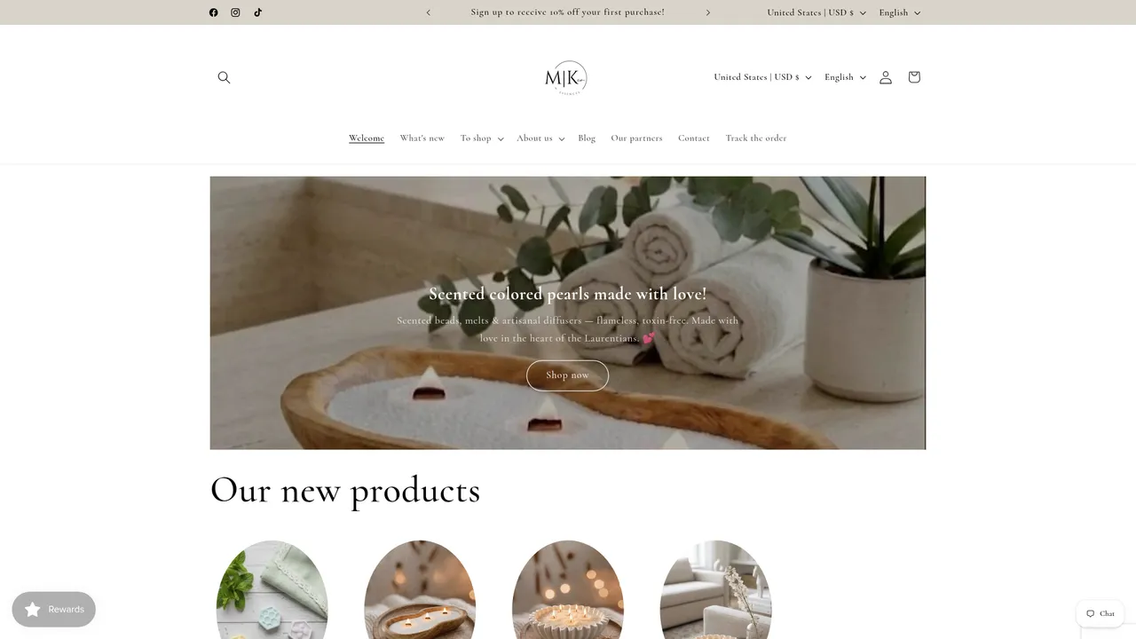 Screenshot de www.essencesmk.ca