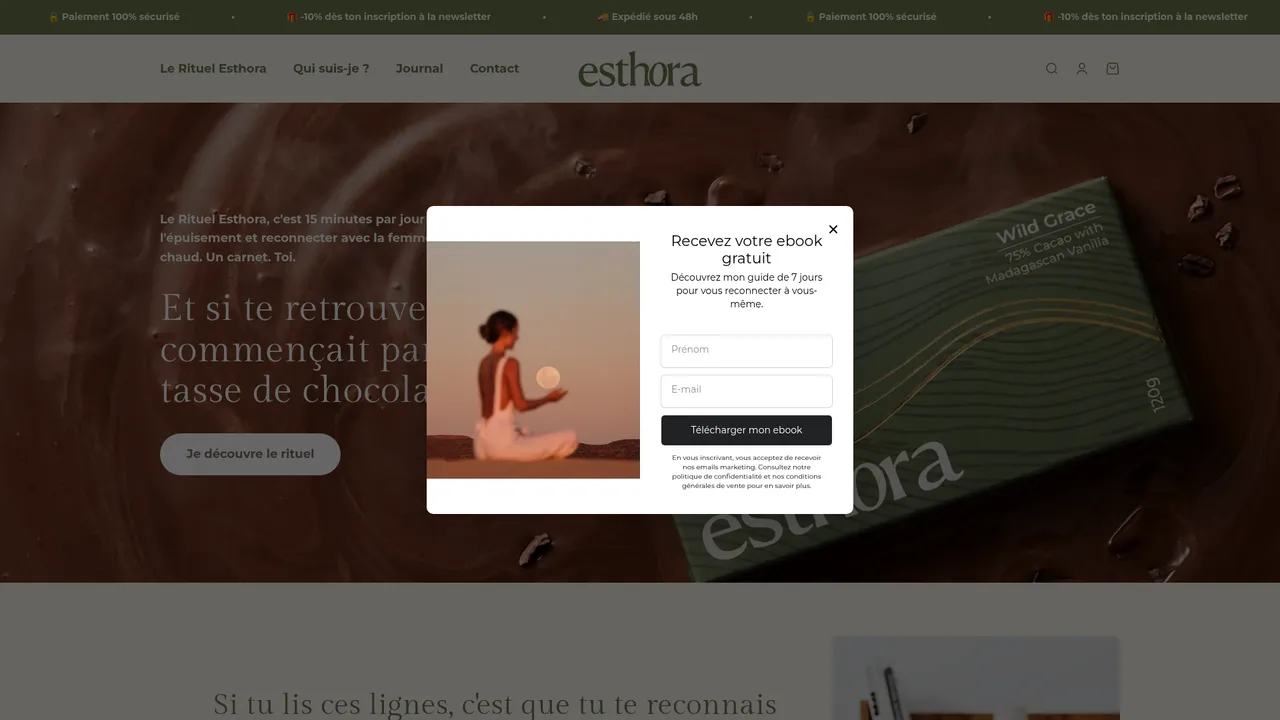 Screenshot de www.esthora.com