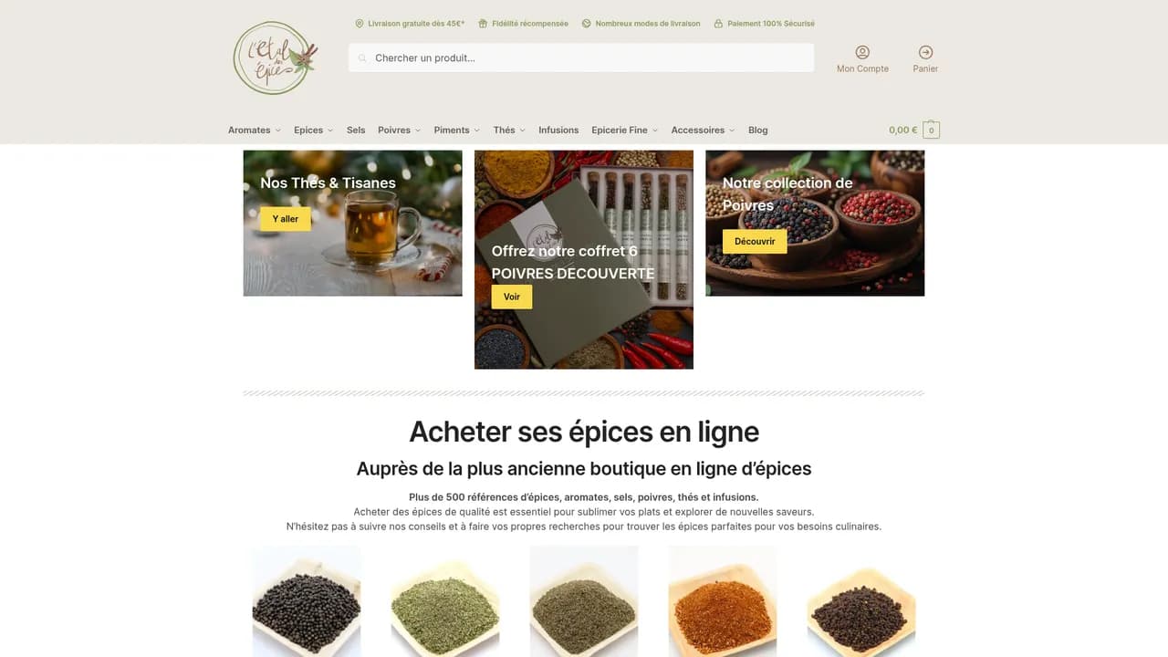 Screenshot de www.etal-des-epices.com