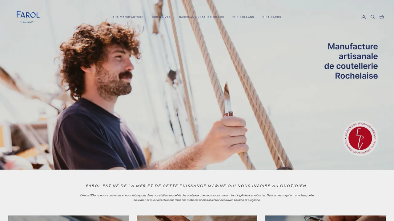 Screenshot de www.farol.fr