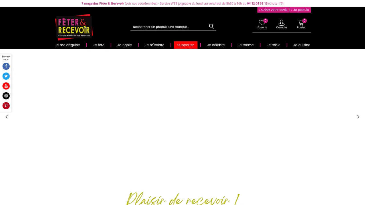Screenshot de www.feter-recevoir.com
