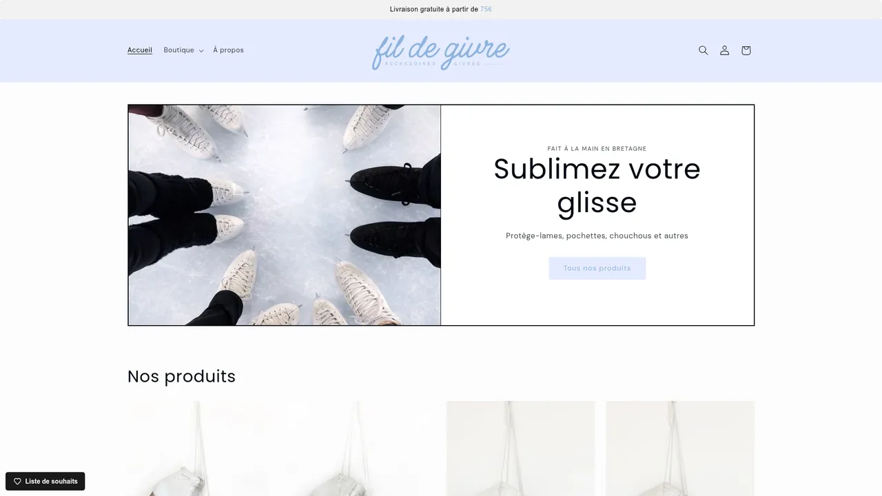 Screenshot de www.fildegivre.fr