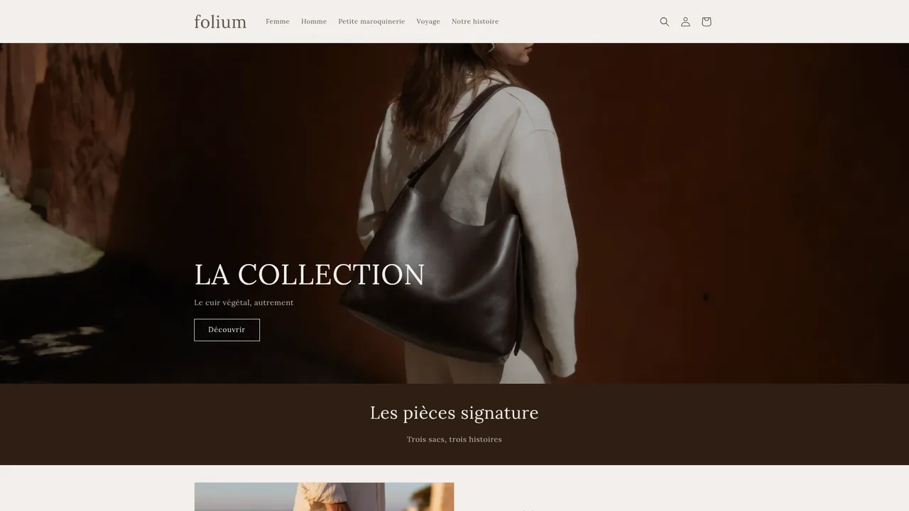 Screenshot de www.foliumparis.fr