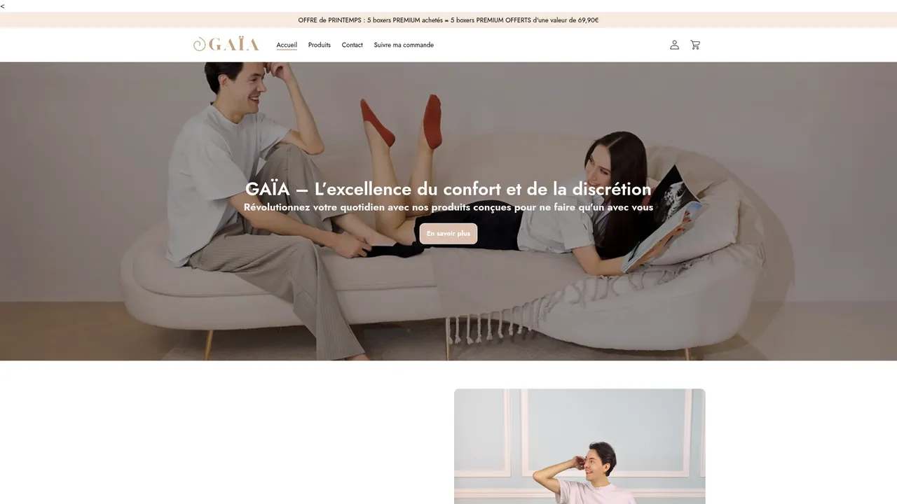 Screenshot de www.gaia-boutique.store