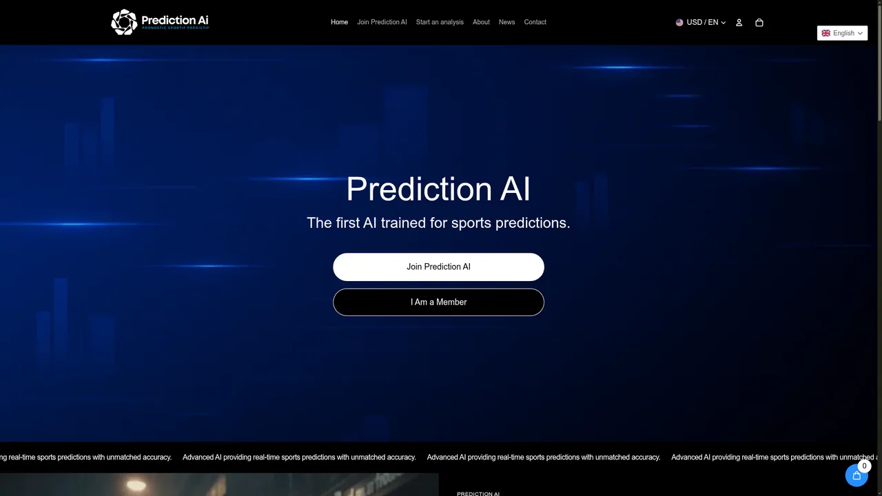 Screenshot de www.getpredictionai.com