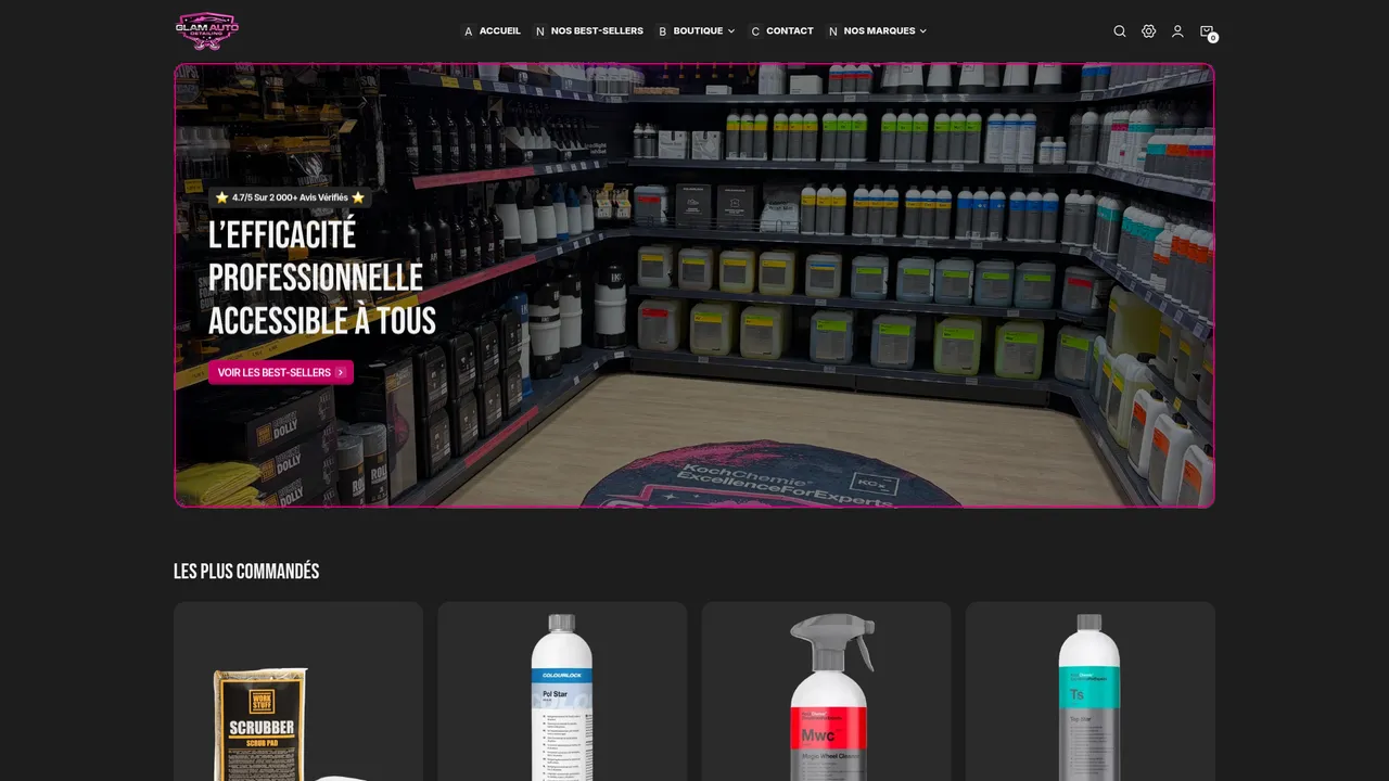 Aperçu du site www.glamautodetailing.fr