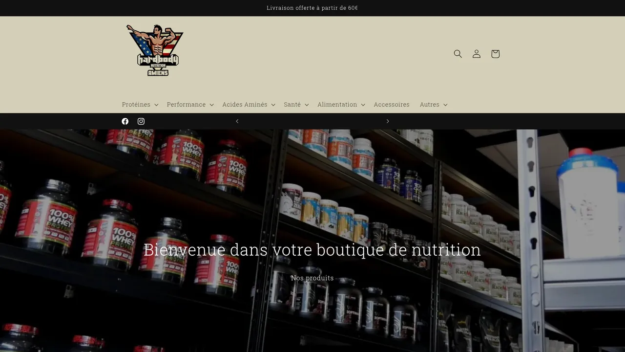 Screenshot de www.hardbodynutritionamiens.fr