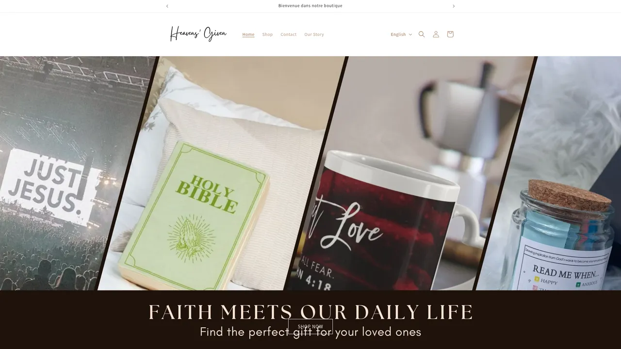 Screenshot de www.heavensgiven.com