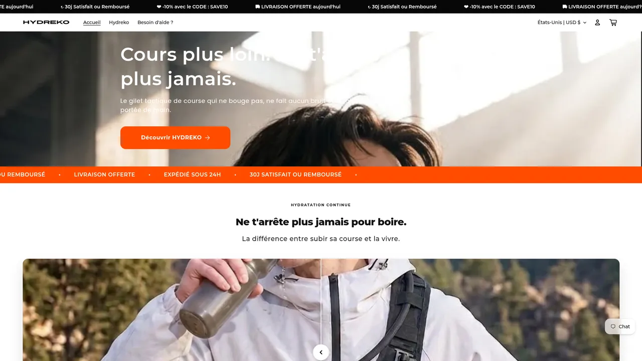 Screenshot de www.hydreko.com