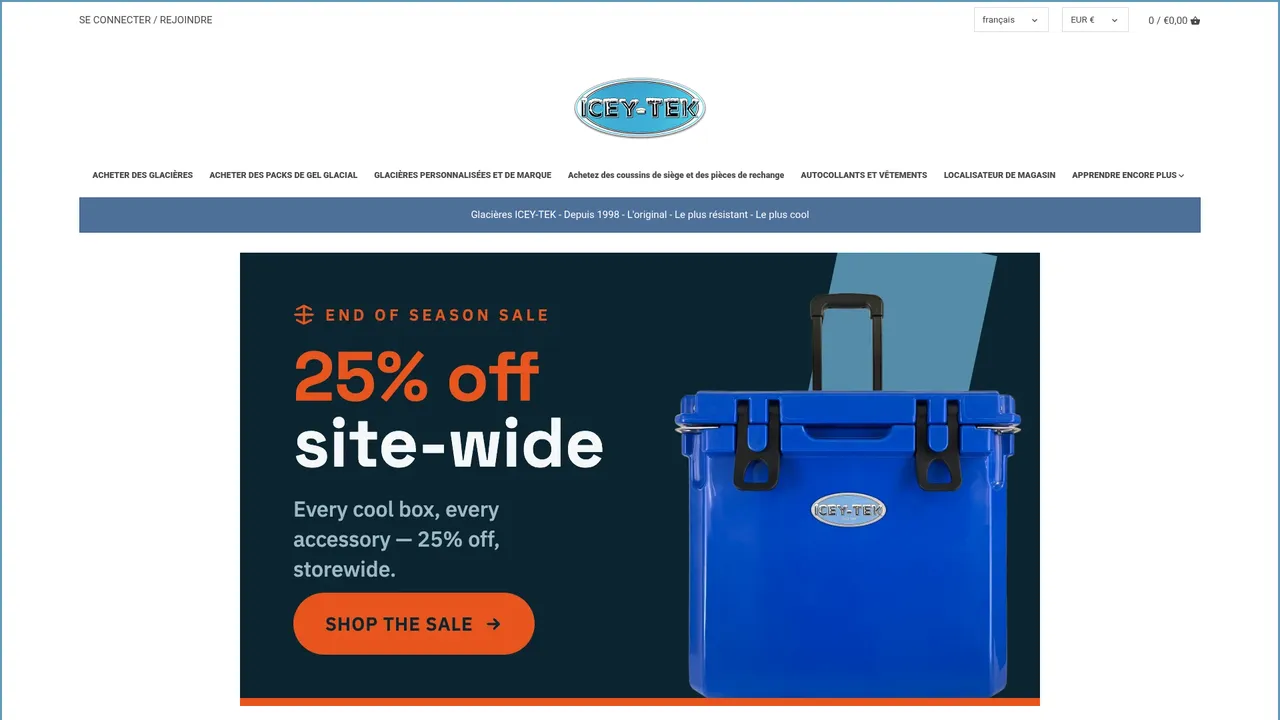 Screenshot de www.icey-tek.shop