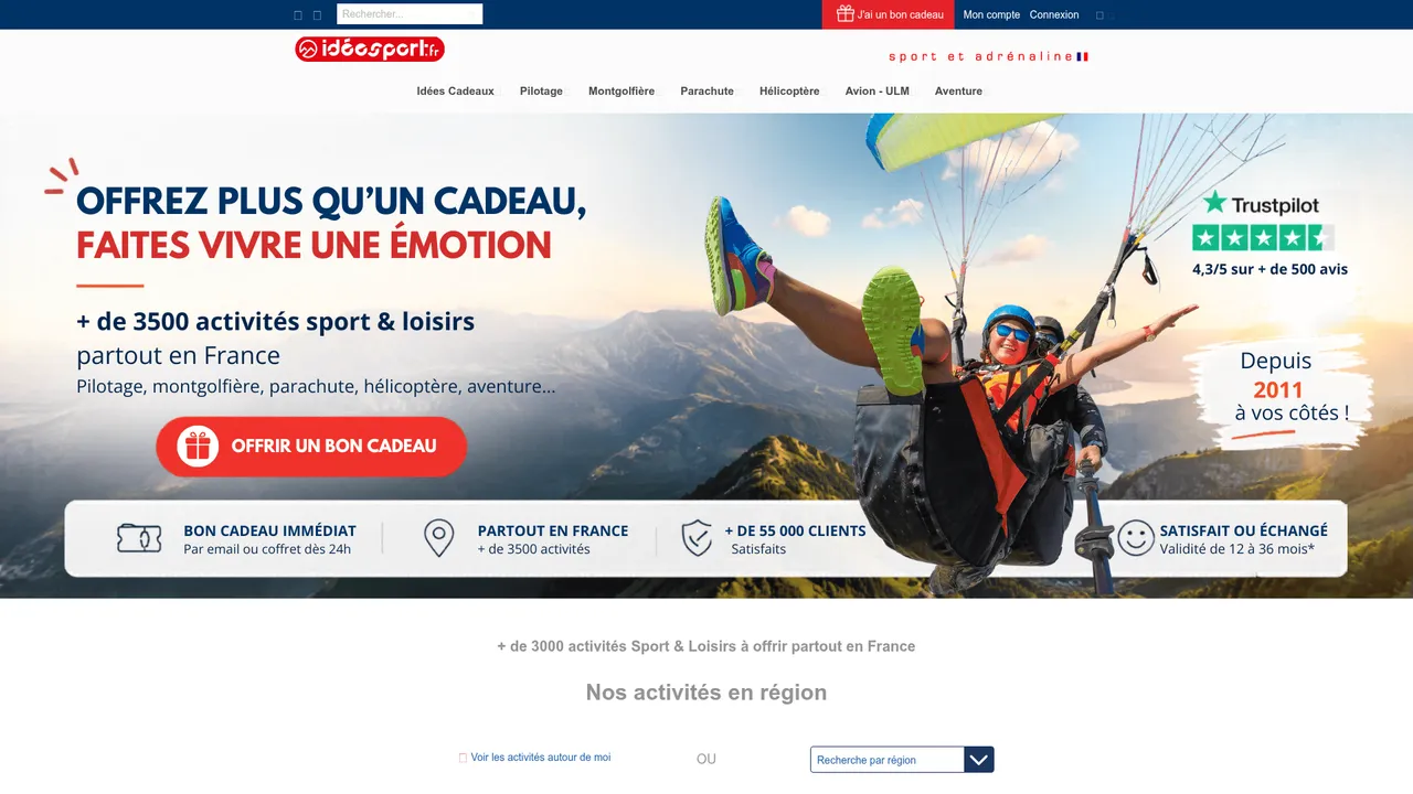 Screenshot de www.ideesport.fr
