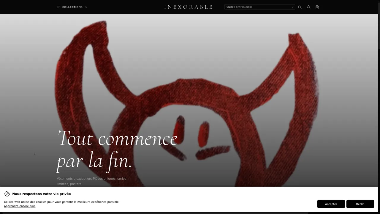 Aperçu du site www.inexorable.fr